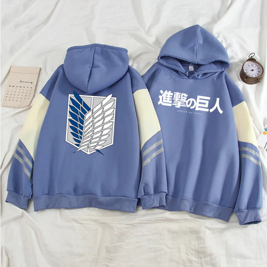 Hoodies Men and Women Attack on Titan Patchwork Sweatshirts