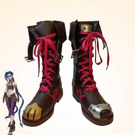 LOL Arcane Jinx Cosplay Shoes Props Boots Halloween Party Accessories Customization