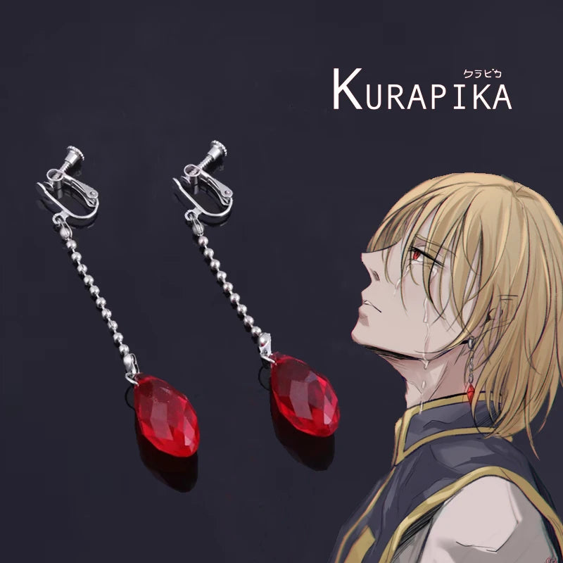 Hunter x Hunter Big Size Red Kurapika Kurta Earrings