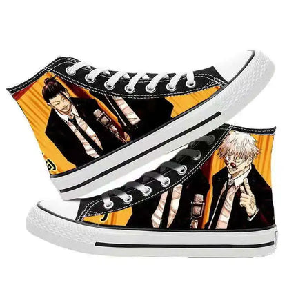 Jujutsu Kaisen Gojo Satoru Canvas Fashion Shoes Casual Men Women Teengers Student Anime Plus Size 35-44