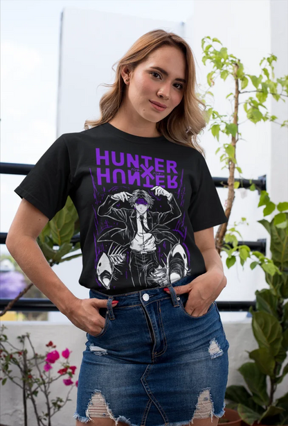 Hunter X Hunter Chrollo Lucilfer T-shirt HXH Anime Graphic Tee All Size