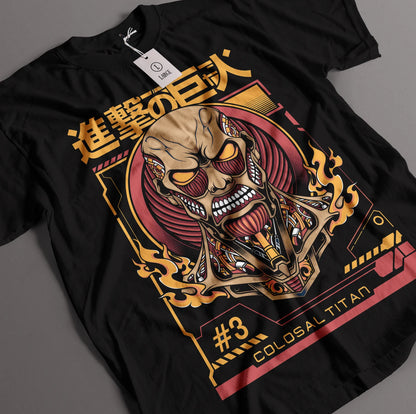 Colossal Armin Tshirt Attack On Titan Eren  Shirt Levi Hange Anime T-Shirt