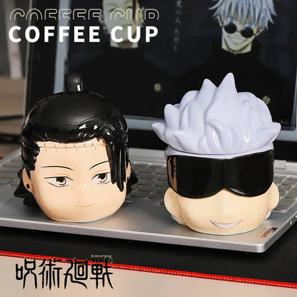 Jujutsu Kaisen Ceramic Mug with Lid Satoru Gojo Tea Mug Geto Suguru Coffee Cup