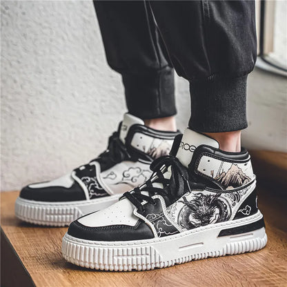 Mens Anime Shoes Cosplay Sneakers Men Casual Shoes High Top  Sneakers