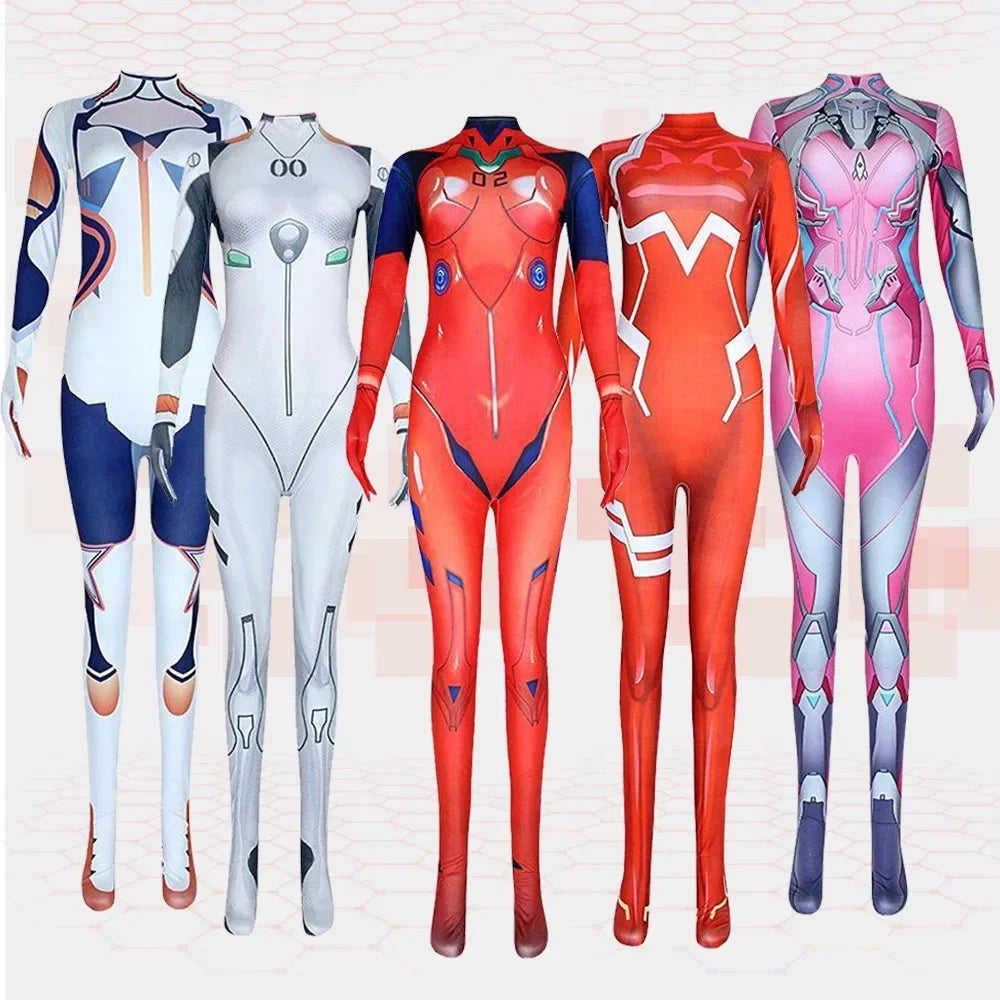 Tights Jumpsuit DVA Daji Zero Two02 Watch Kiana Ayanami Rei Cosplay Asuka