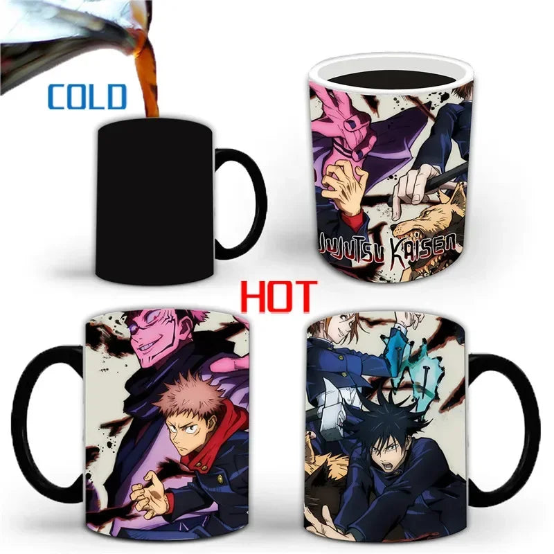 Anime Jujutsu Kaisen Color Changing Mug Coffee Cup Magic Ceramic Cups