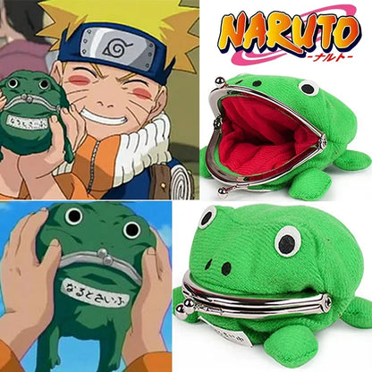 Naruto Frog Wallet Uzumaki NARUTO Coin Purses Plush  Cosplay Kawaii Mini Purse Bag