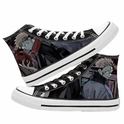 Jujutsu Kaisen Gojo Satoru Canvas Fashion Shoes Casual Men Women Teengers Student Anime Plus Size 35-44