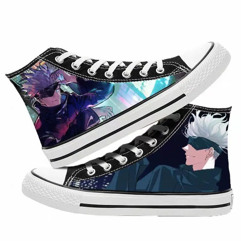 Jujutsu Kaisen Gojo Satoru Canvas Fashion Shoes Casual Men Women Teengers Student Anime Plus Size 35-44