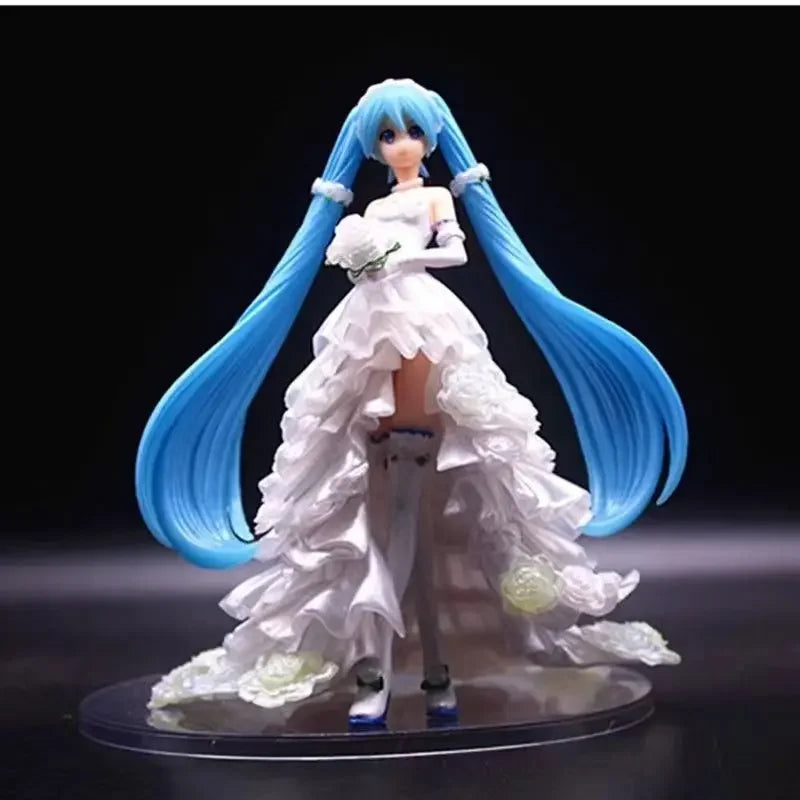 Anime Miku Cute Kawaii Virtual Singer Manga Statue Pvc Action Figure 15~25cm