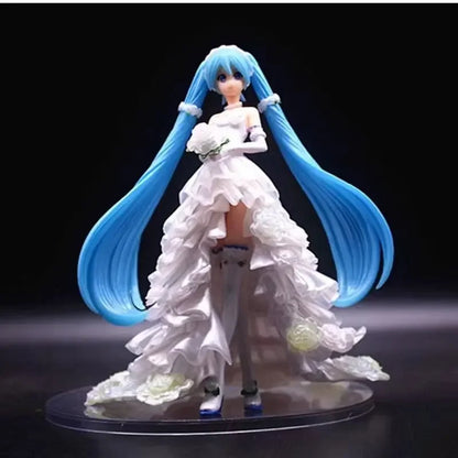 Anime Miku Cute Kawaii Virtual Singer Manga Statue Pvc Action Figure 15~25cm