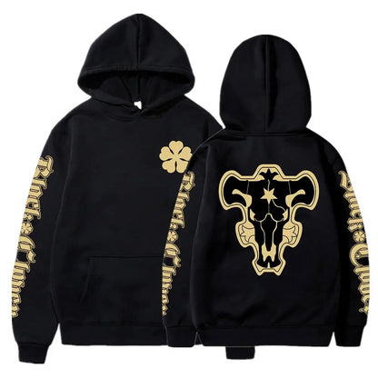 Black Clover Black Bulls Squad Emblem Hoodies Comfortable Long Sleeves Sweatshirts Men Women Casual