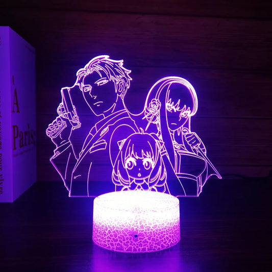 SPY X FAMILY Figures 3D Lamp Anime LED Nightlight Room Decoration