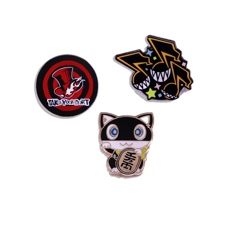 Horror Persona 5 Brooch Backpack Pin Metal Badge