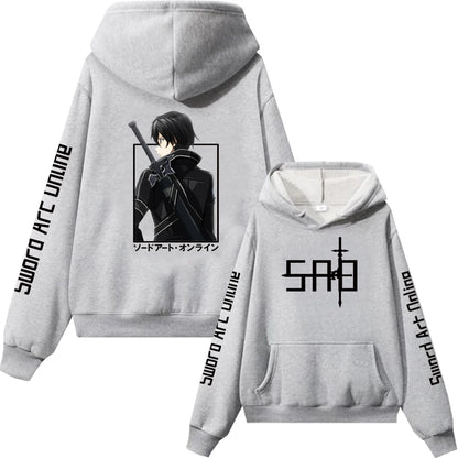 Sword Art Online Couple Hoodie Kirito And Asuna Men Women Sweat shirts Long Sleeve Hooded Pullover