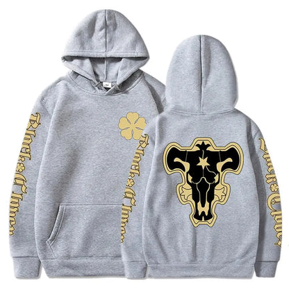 Black Clover Black Bulls Squad Emblem Hoodies Comfortable Long Sleeves Sweatshirts Men Women Casual