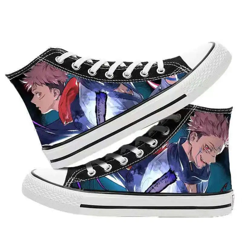 Jujutsu Kaisen Gojo Satoru Canvas Fashion Shoes Casual Men Women Teengers Student Anime Plus Size 35-44