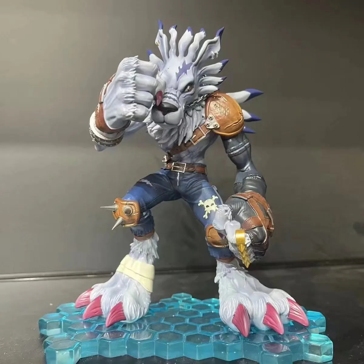 Bandai Digimon Adventure Were Garurumon Metal Greymon PVC Anime Figure