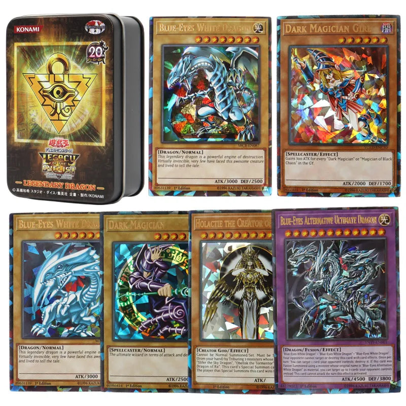 72PCS Yugioh Cards with Tin Box Yu Gi Oh Card Holographic English Version