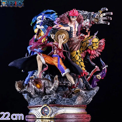 One Piece Luffy Anime Figure Eustass Kid Trafalgar D Water Law Action Figure Statue Model Decoration