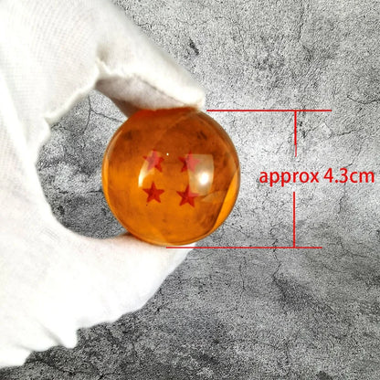 4.3 5.7 Cm Dragon Ball Z Crystal Ball Anime Figure 1 2 3 4 5 6 7 Star Dragon Balls with Stand