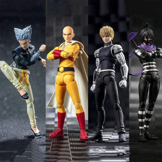 One Punch Man Figures Saitama, Genos, Garou ,sonic