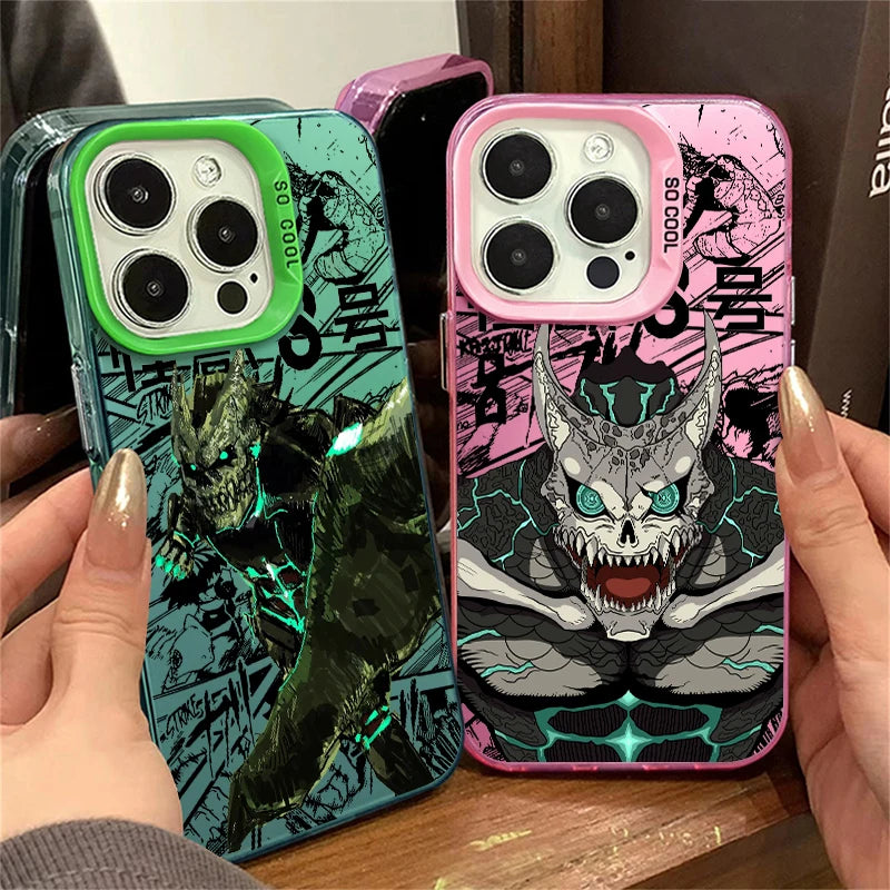 Kaiju No 8 Kafka For iPhone 15 14 13  Pro Max  Fashion Colorful Silver Phone Case