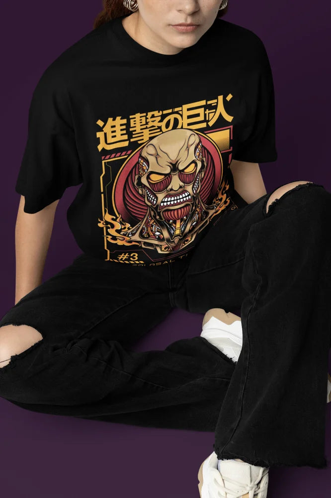 Colossal Armin Tshirt Attack On Titan Eren  Shirt Levi Hange Anime T-Shirt