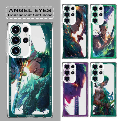 One Piece Zoro Phone Case for Samsung Galaxy S21 S22 Plus S10 Note 20 Ultra 10 S23 FE S24 Ultra Cover