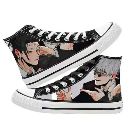 Jujutsu Kaisen Gojo Satoru Canvas Fashion Shoes Casual Men Women Teengers Student Anime Plus Size 35-44