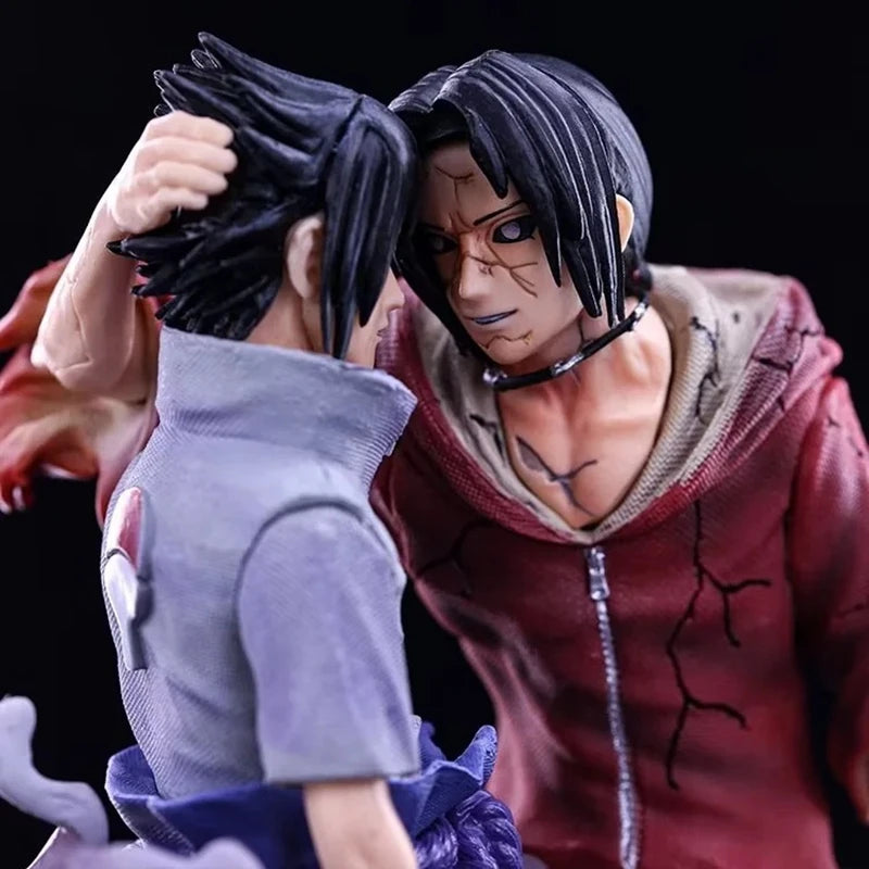 17cm Naruto Anime Figure Uchiha Sasuke & Itachi Action Figures Brother Reconciliation