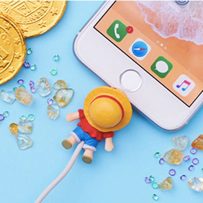 Anime ONE PIECE Phone Data Cable Protective Sleeve Cute for iPhone, Samsung, iPad Charging Cable