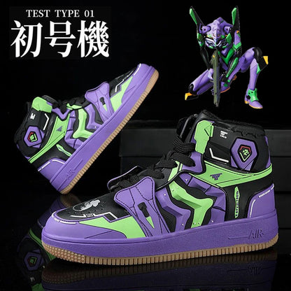 EVANGELION Basketball Shoes Men EVA-01 EVA-02 Student non-slip Sneakers