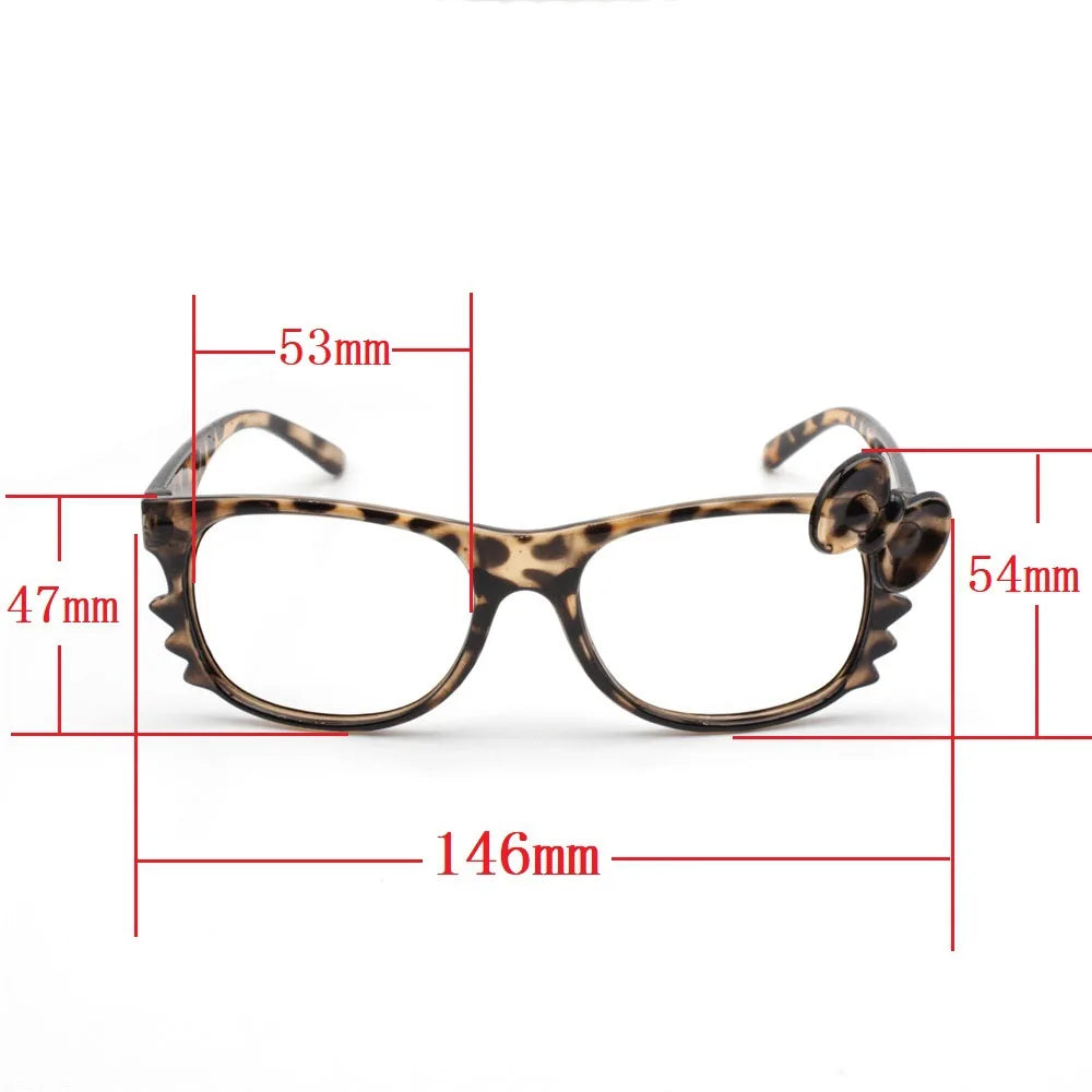 Kawaii Hellokitty Glasses Retro Y2k Cartoon Frames Anime Kt Eyewear Decorative Accessorie Without Lenses Fashion Girls Gifts