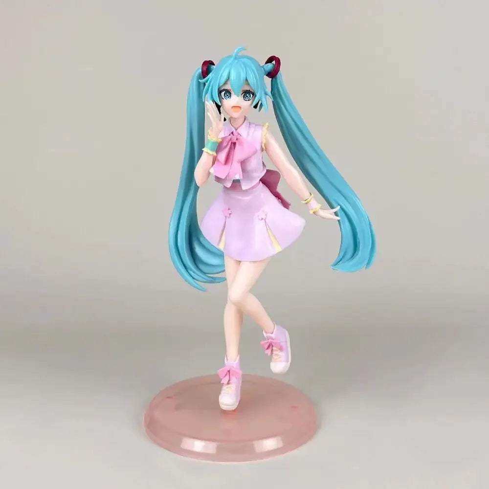 Anime Miku Cute Kawaii Virtual Singer Manga Statue Pvc Action Figure 15~25cm