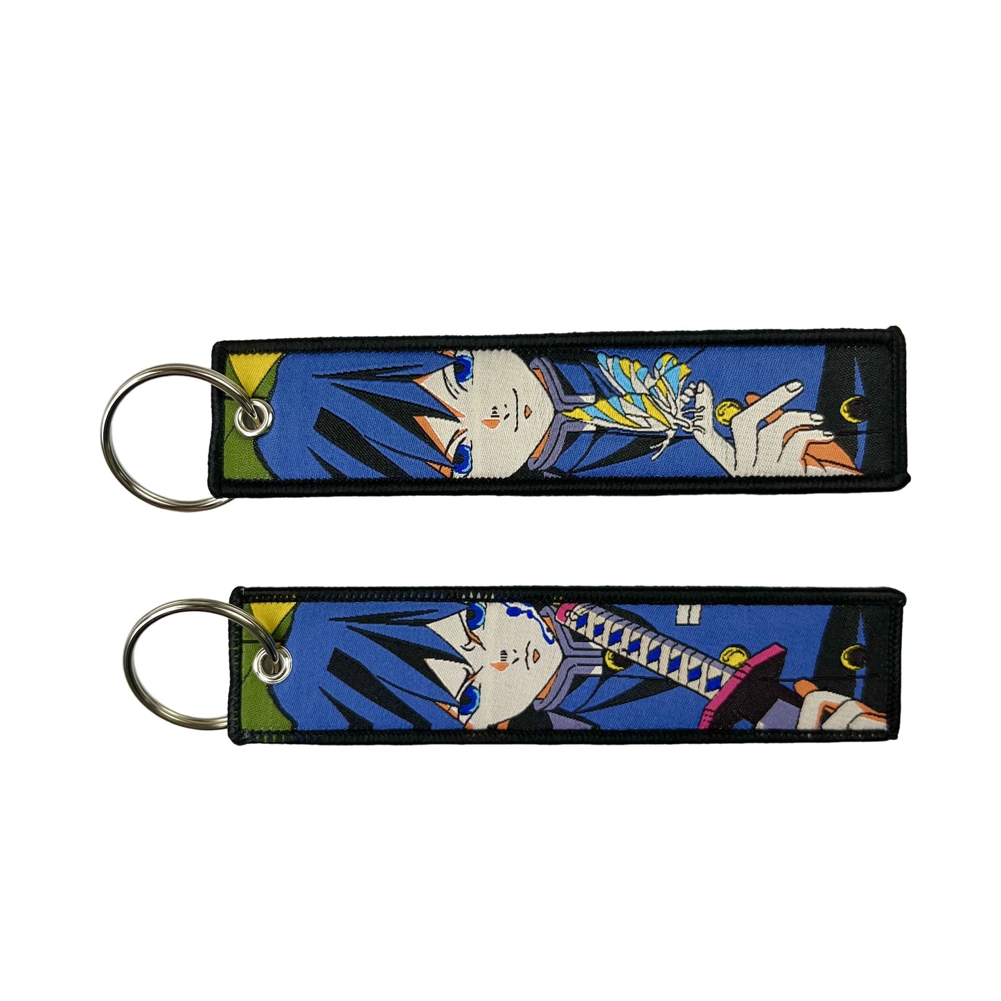 Anime embroidery Key Jet Tag Key chain Anime Keychains Key Ring Holder Pendant