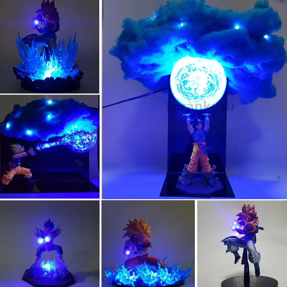 Dragon Ball Z Anime Figures Son Goku Spirit Bomb Led, Super Saiyan Attack