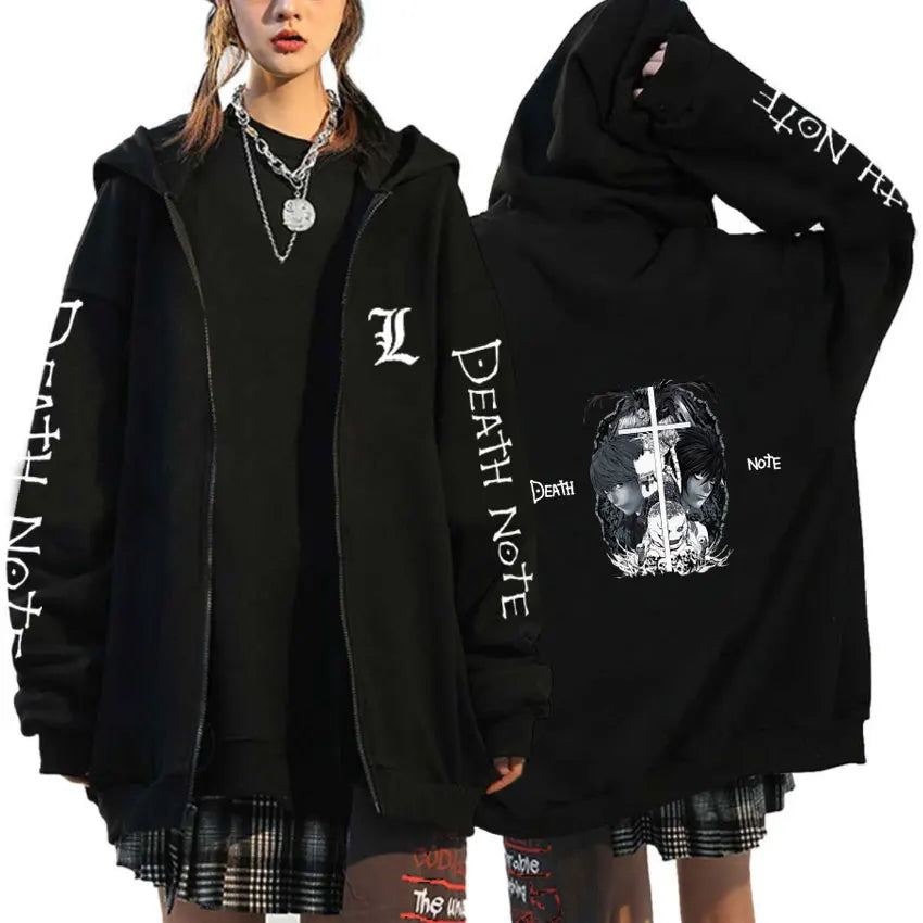 Oversized Hoodie Death Note Casual Streetwear