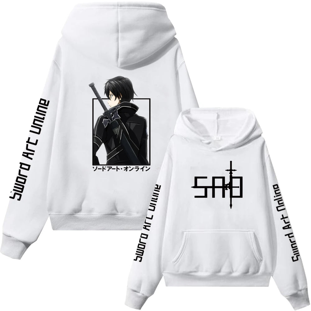 Sword Art Online Couple Hoodie Kirito And Asuna Men Women Sweat shirts Long Sleeve Hooded Pullover