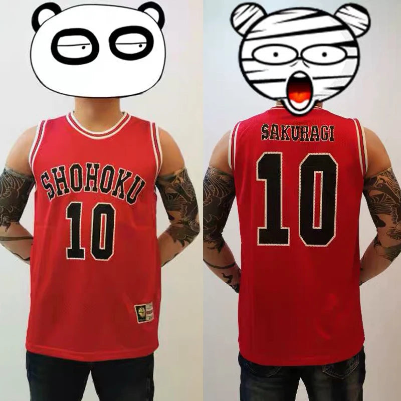 1-15 Anime Shohoku School Basketball Team Slam Dunk Jersey Cosplay