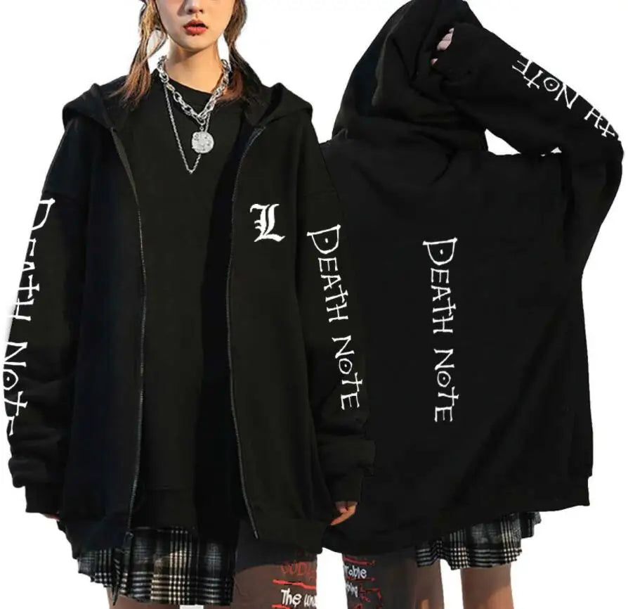 Oversized Hoodie Death Note Casual Streetwear