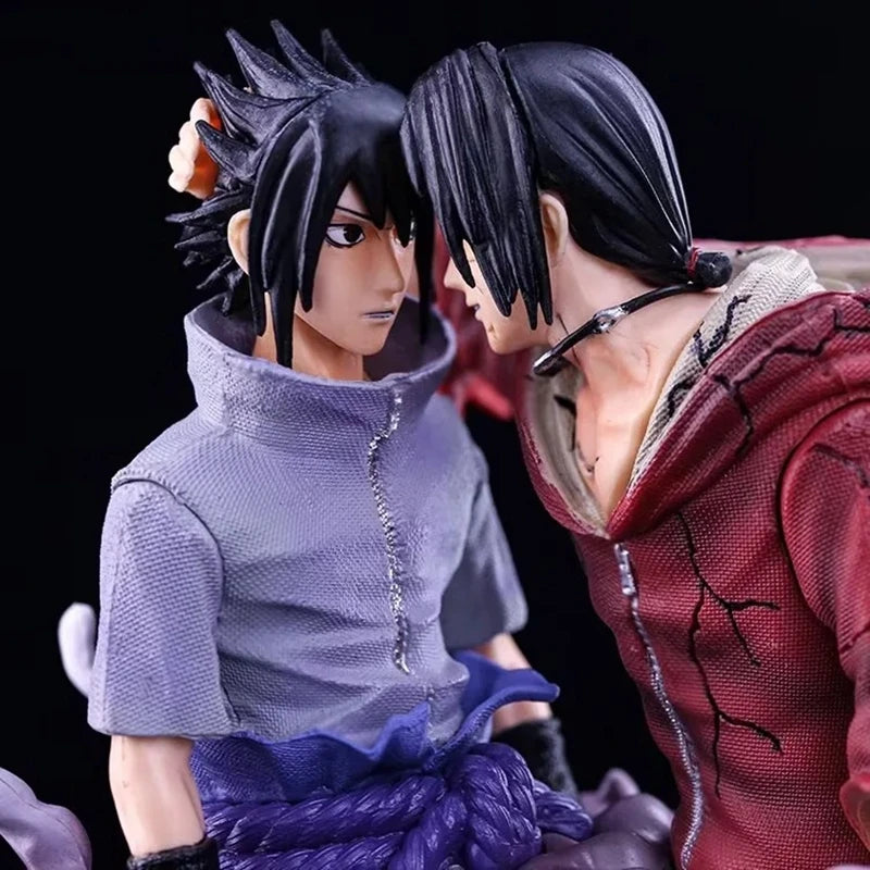 17cm Naruto Anime Figure Uchiha Sasuke & Itachi Action Figures Brother Reconciliation