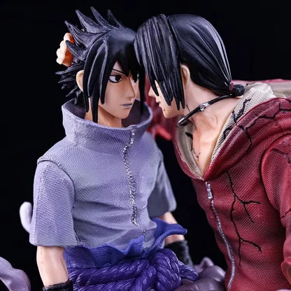 17cm Naruto Anime Figure Uchiha Sasuke & Itachi Action Figures Brother Reconciliation