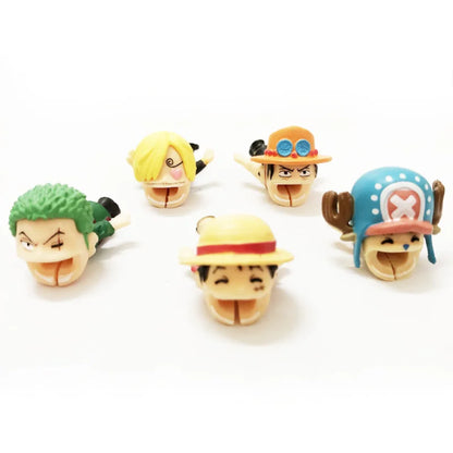 Anime ONE PIECE Phone Data Cable Protective Sleeve Cute for iPhone, Samsung, iPad Charging Cable