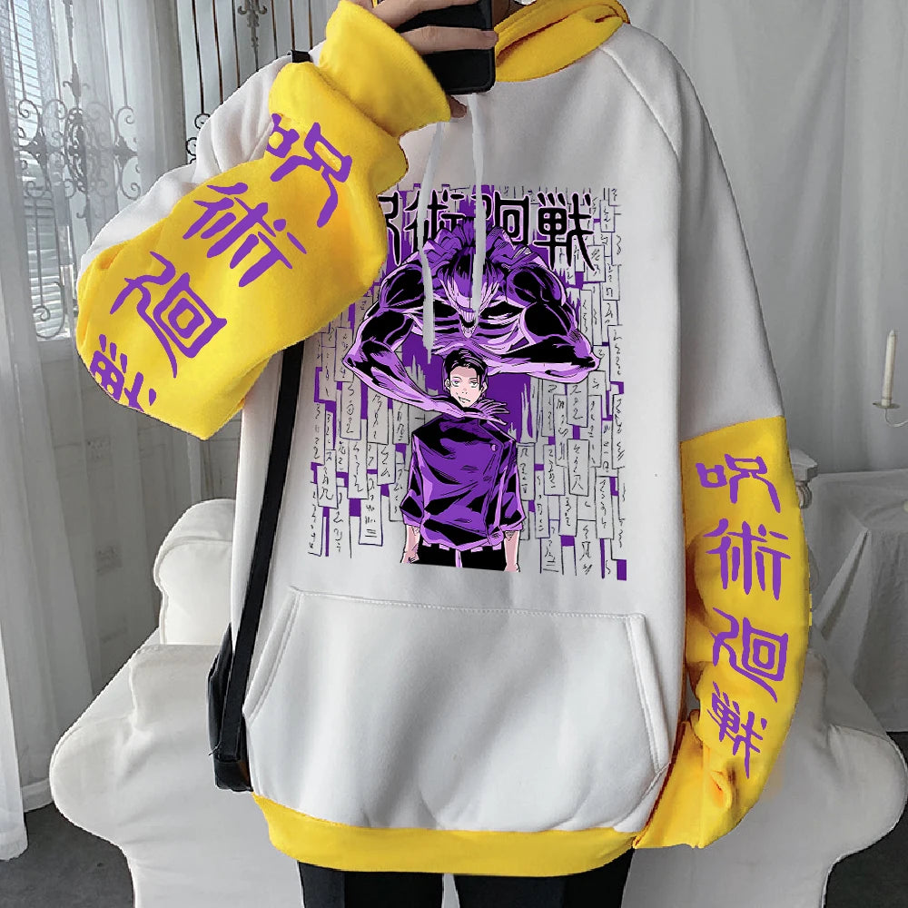 Jujutsu Kaisen Okkotsu Yuta Printed Hooded Men Women Oversized Hoodies Manga Sweatshirt