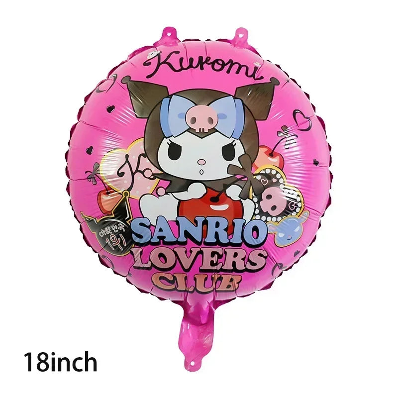 Sanrio Balloon Kawaii Anime Kuromis My Melodys Cinnamorolls Birthday Party Decoration Jumbo Balloons Girl Heart Cute Photo Prop