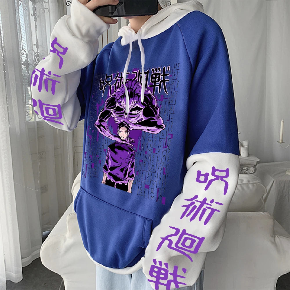 Jujutsu Kaisen Okkotsu Yuta Printed Hooded Men Women Oversized Hoodies Manga Sweatshirt