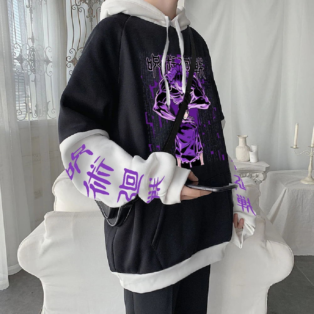 Jujutsu Kaisen Okkotsu Yuta Printed Hooded Men Women Oversized Hoodies Manga Sweatshirt