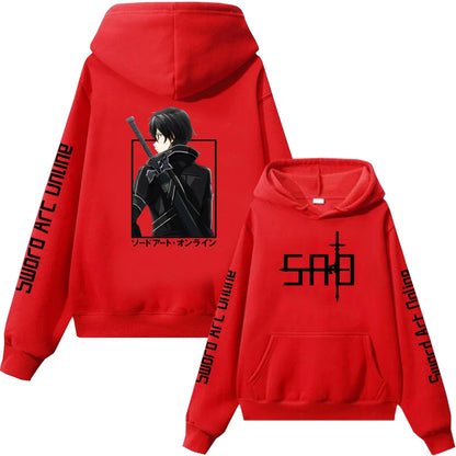 Sword Art Online Couple Hoodie Kirito And Asuna Men Women Sweat shirts Long Sleeve Hooded Pullover