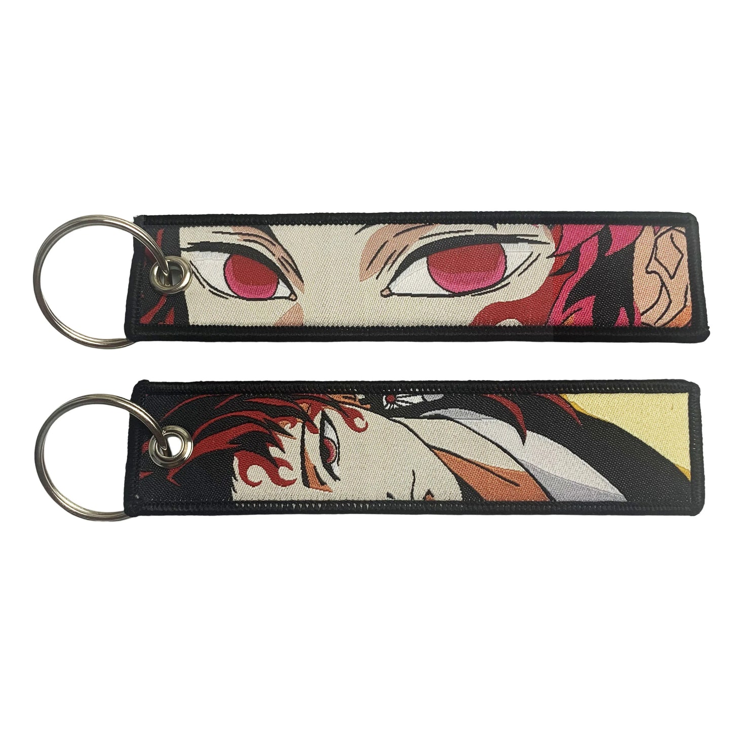 Anime embroidery Key Jet Tag Key chain Anime Keychains Key Ring Holder Pendant